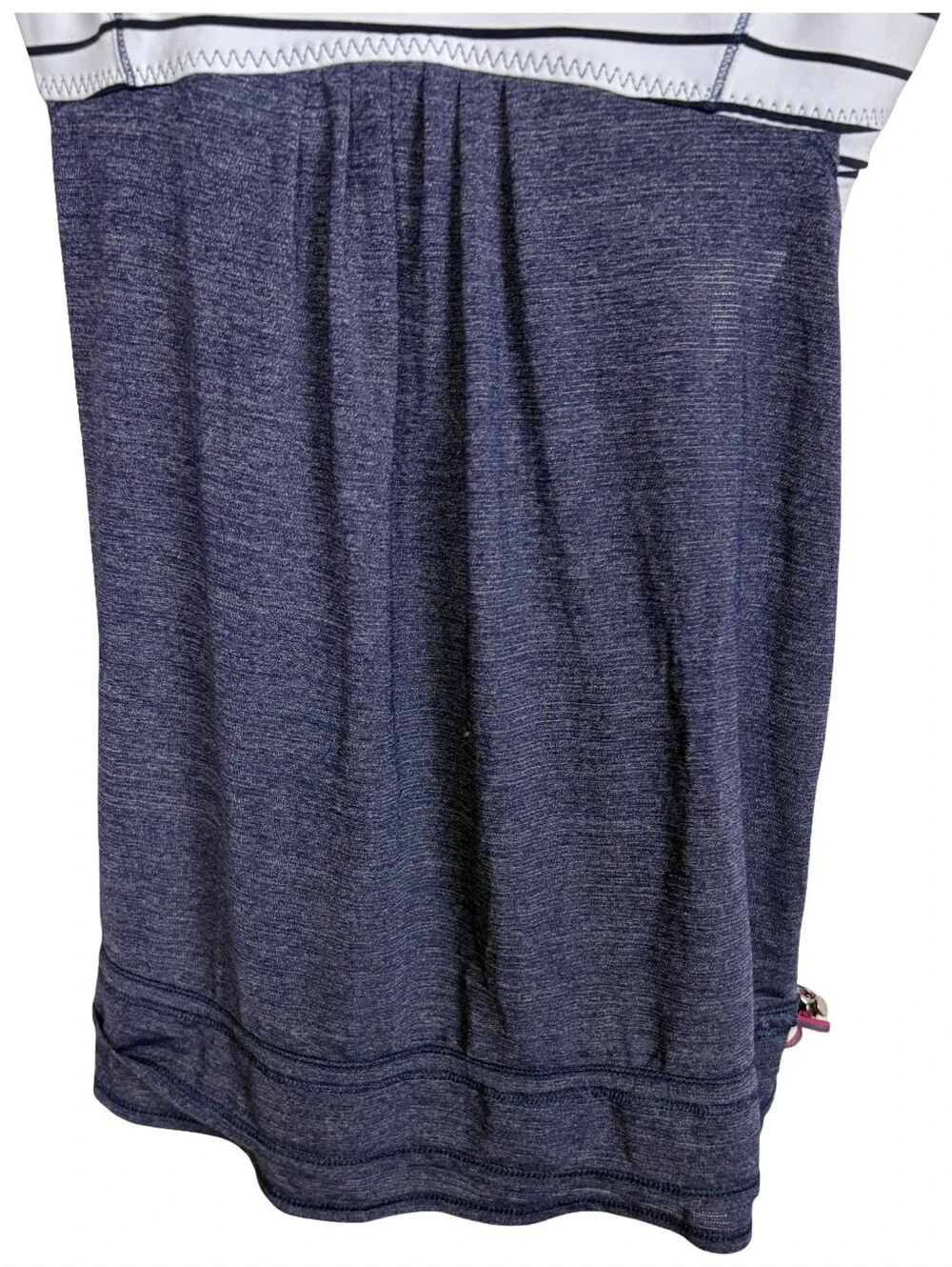 Lululemon Run Back On Track Tank Top Women Deep Indigo Stripe Built In Bra Size6